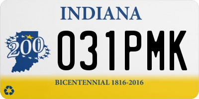 IN license plate 031PMK