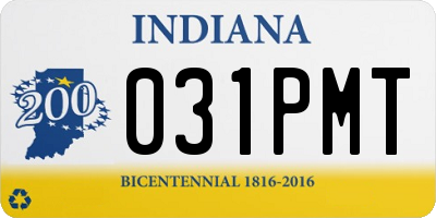 IN license plate 031PMT