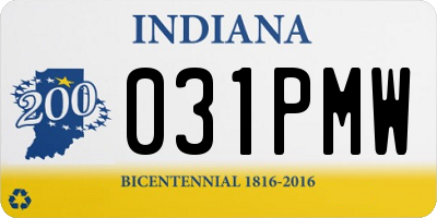 IN license plate 031PMW