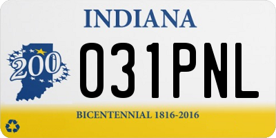 IN license plate 031PNL