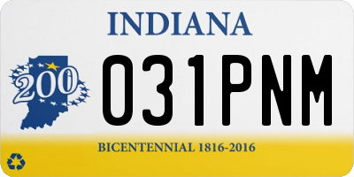IN license plate 031PNM