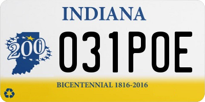 IN license plate 031POE