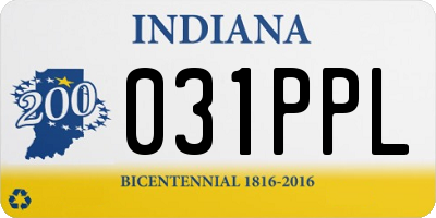 IN license plate 031PPL