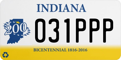 IN license plate 031PPP