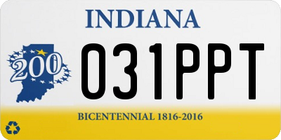 IN license plate 031PPT