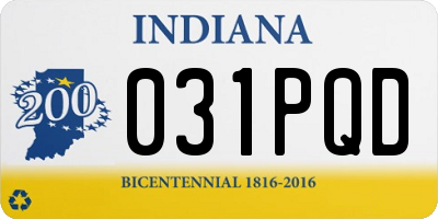 IN license plate 031PQD