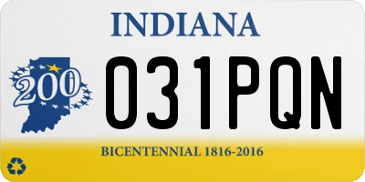 IN license plate 031PQN