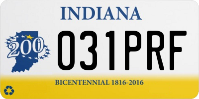 IN license plate 031PRF