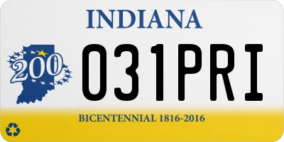 IN license plate 031PRI