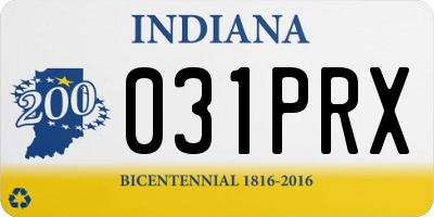 IN license plate 031PRX