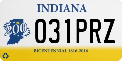 IN license plate 031PRZ
