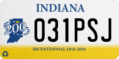 IN license plate 031PSJ