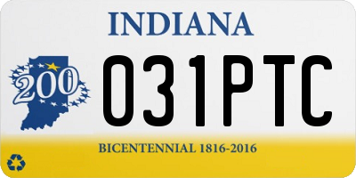 IN license plate 031PTC