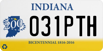 IN license plate 031PTH