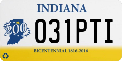 IN license plate 031PTI