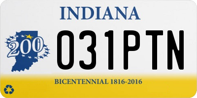 IN license plate 031PTN