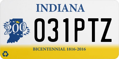 IN license plate 031PTZ