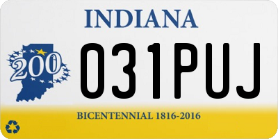 IN license plate 031PUJ