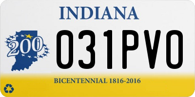 IN license plate 031PVO