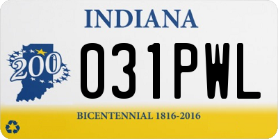 IN license plate 031PWL