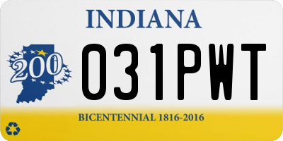 IN license plate 031PWT