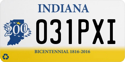 IN license plate 031PXI