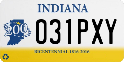 IN license plate 031PXY