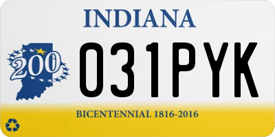 IN license plate 031PYK