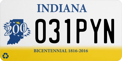 IN license plate 031PYN