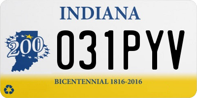 IN license plate 031PYV