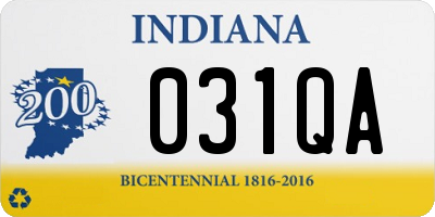 IN license plate 031QA