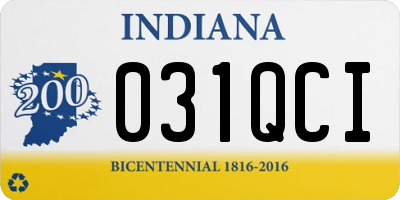 IN license plate 031QCI