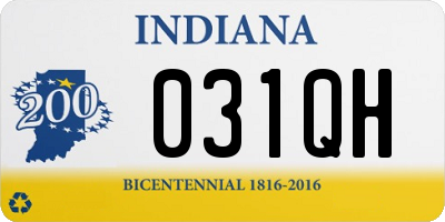 IN license plate 031QH