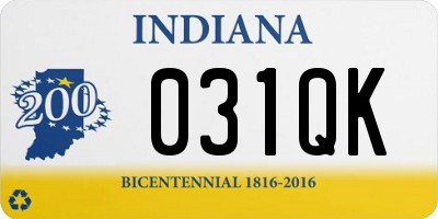 IN license plate 031QK