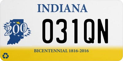 IN license plate 031QN