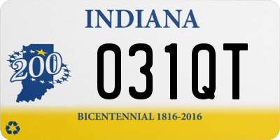 IN license plate 031QT