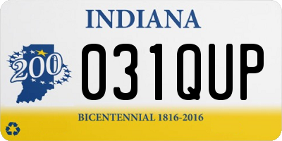 IN license plate 031QUP