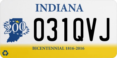 IN license plate 031QVJ