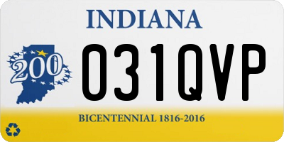 IN license plate 031QVP
