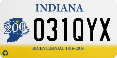 IN license plate 031QYX