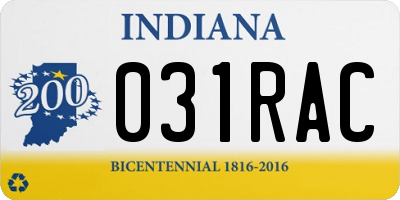 IN license plate 031RAC