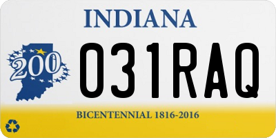 IN license plate 031RAQ