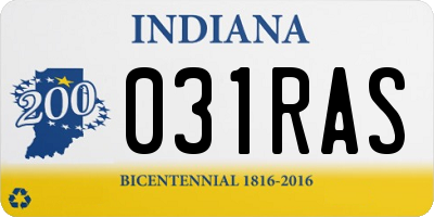 IN license plate 031RAS