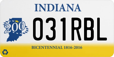 IN license plate 031RBL