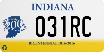 IN license plate 031RC