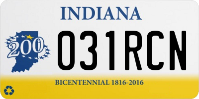 IN license plate 031RCN