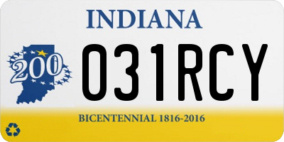 IN license plate 031RCY