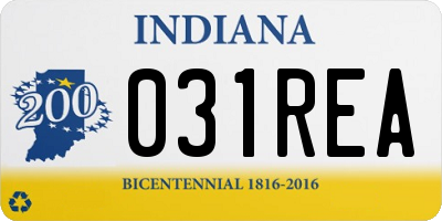IN license plate 031REA