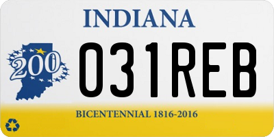 IN license plate 031REB