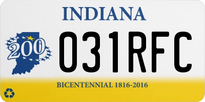 IN license plate 031RFC